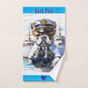 French Bulldogs French Bulldog Best Dad Hand Towel
