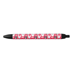 French Bulldogs FRENCHIES Red Pattern Pen