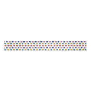 French Bulldogs Fun Animated Multicoloured Ribbon