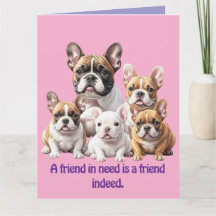 French Bulldogs funny friends Card
