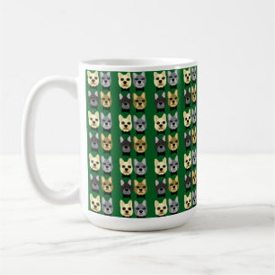 French Bulldogs Green Coffee Mug