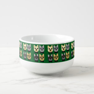 French Bulldogs Green Soup Mug