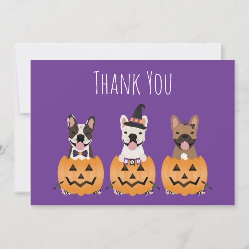 French Bulldogs Halloween Thank You
