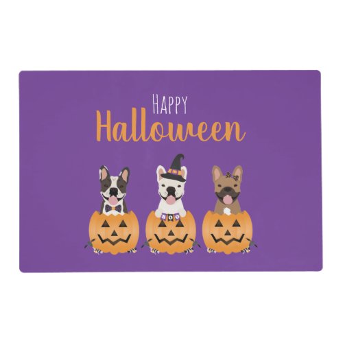 French Bulldogs Happy Halloween Placemat