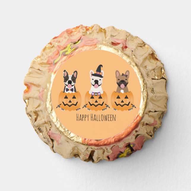 French Bulldogs Happy Halloween Reese's Peanut Butter Cups (Front)