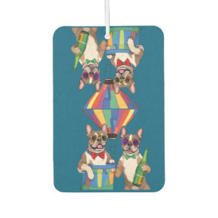 French Bulldogs Happy New Year Air Freshener