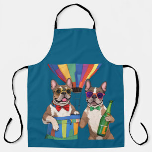 French Bulldogs Happy New Year Apron