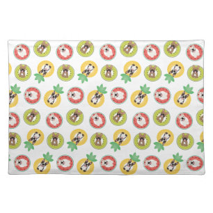 French Bulldogs In Fruit Pool Floats Pattern Cloth Placemat