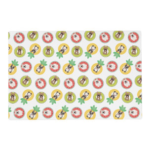 French Bulldogs In Fruit Pool Floats Pattern Placemat