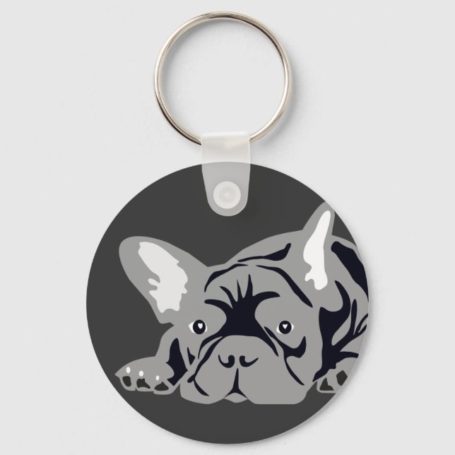 French Bulldogs Keychain (Front)