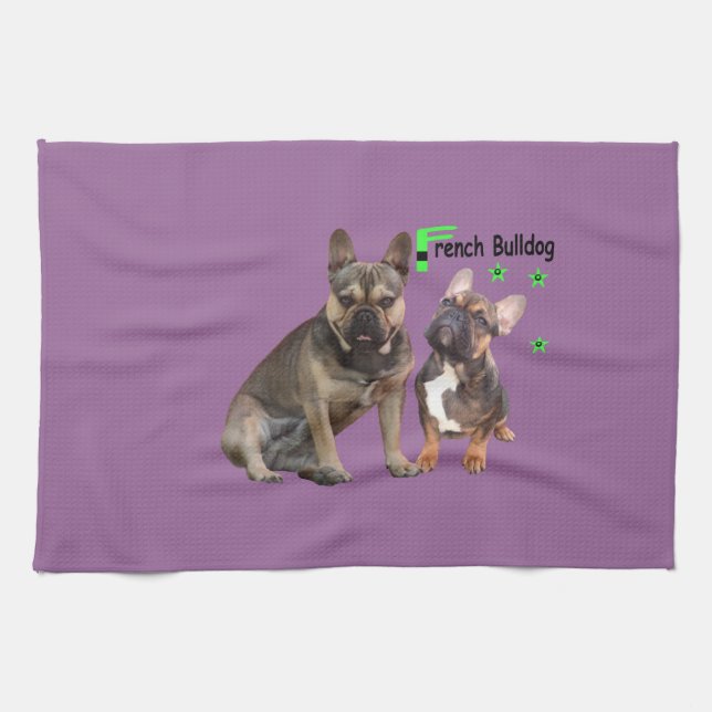 French Bulldogs Kitchen Towel (Horizontal)