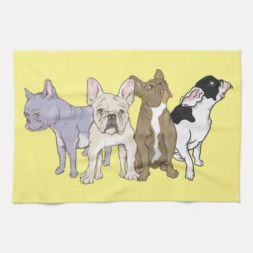 French Bulldogs Kitchen Towel