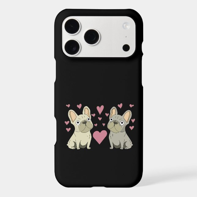 French Bulldogs Love iPhone Case (Back)