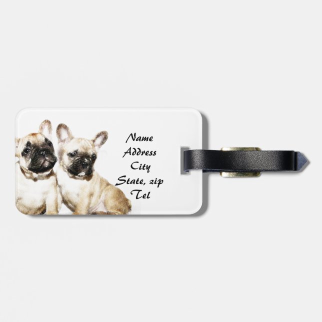 French Bulldogs Luggage Tag (Back Horizontal)