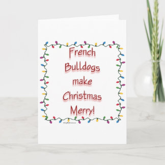 French Bulldogs Make Christmas Merry Holiday Card