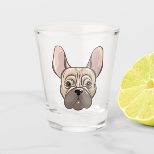 French Bulldogs Muzzle Shot Glass