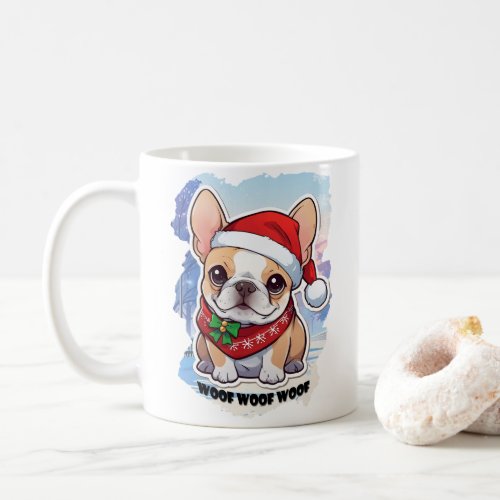 French Bulldogs Pastel Christmas woof Coffee Mug