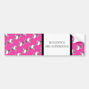 French Bulldogs Patterns and Text Bumper Sticker