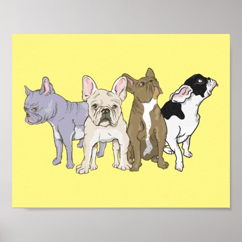 French Bulldogs Poster