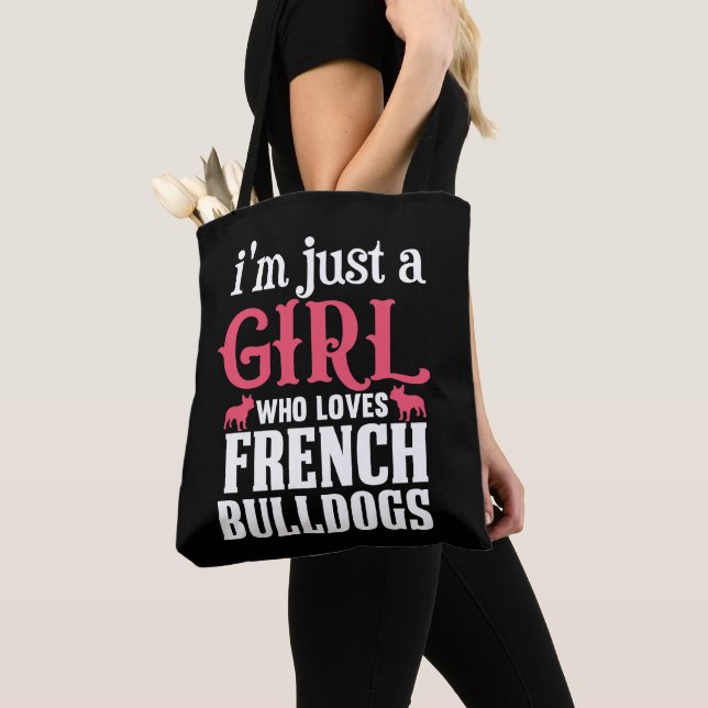 French Bulldogs Quote  Tote Bag (Close Up)