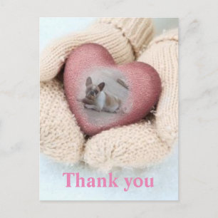 French Bulldogs thank you postcard