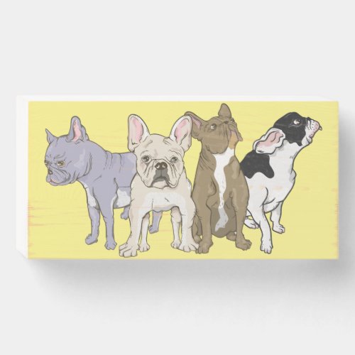 French Bulldogs Wooden Box Sign