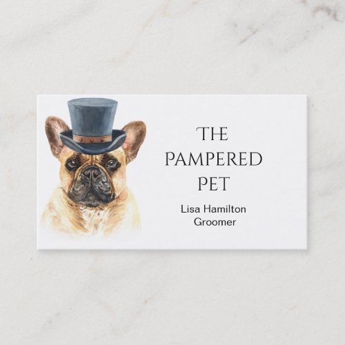 French Bullog Pet GroomerVetSitters Business Card