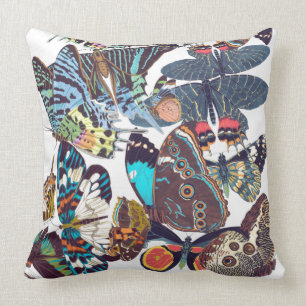 French Butterflies Wildlife Animals Throw Pillow