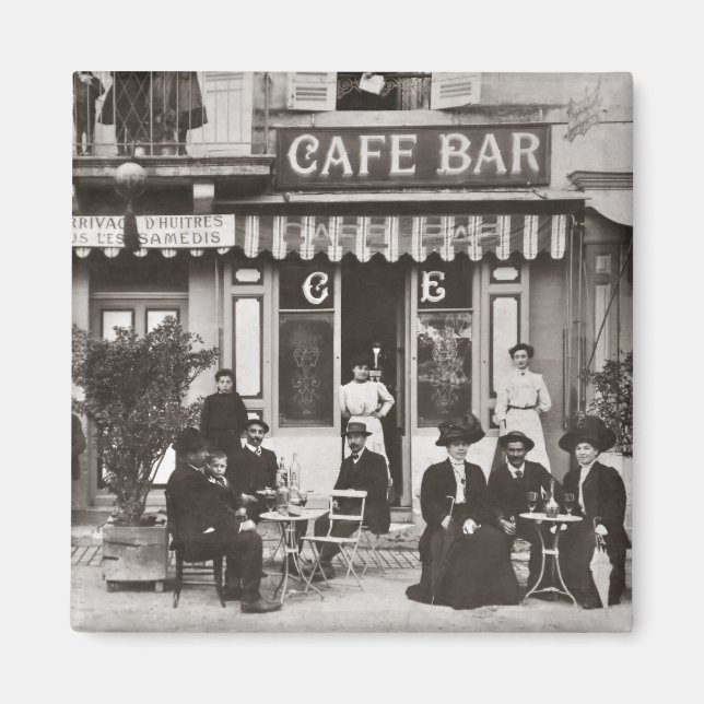 French cafe bar street scene magnet (Front)