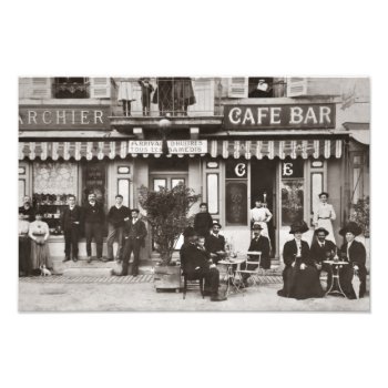 French Cafe Bar Street Scene Photo Print by Past_Impressions at Zazzle