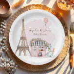 French Cafe Bonjour Bebe Paris Tea Baby Shower  Paper Plates<br><div class="desc">A wonderful addition to your baby shower party decor. French,  Paris theme. Please see the matching collection for all items we have available.</div>