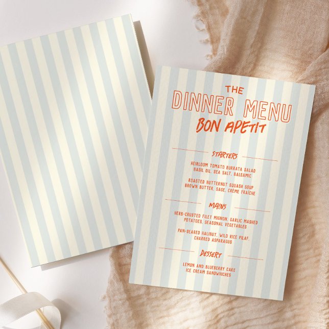 French Cafe Dinner Wedding Menu Template (Creator Uploaded)