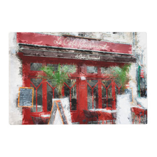 French cafe placemat