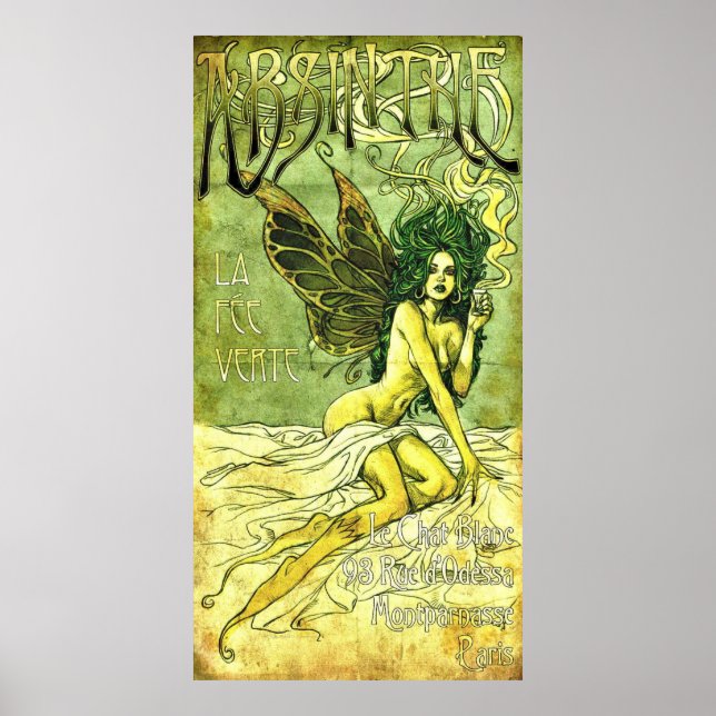 French Cafe Poster c1885 (Front)