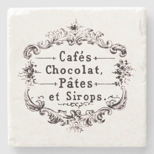 French Cafe Stone Coaster