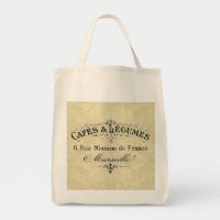 French Cafes & Legumes Grocery Tote