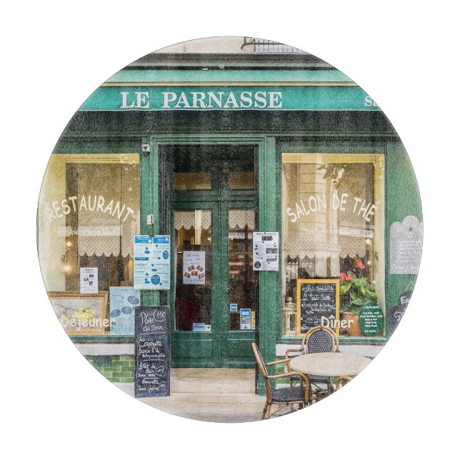 French cafes: Versailles cozy scene. Cutting Board (Front)