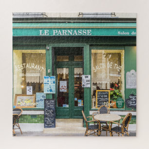 French cafes: Versailles cozy scene. Jigsaw Puzzle