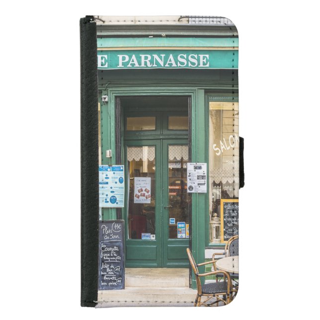 French cafes: Versailles cozy scene. Samsung Galaxy Wallet Case (Front)