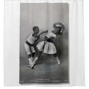 French Cake Walk Dancing of Black Children Shower Curtain