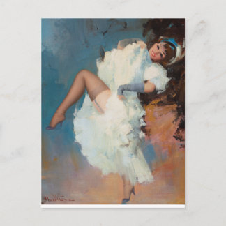 French Cancan Dancer Poster Postcard