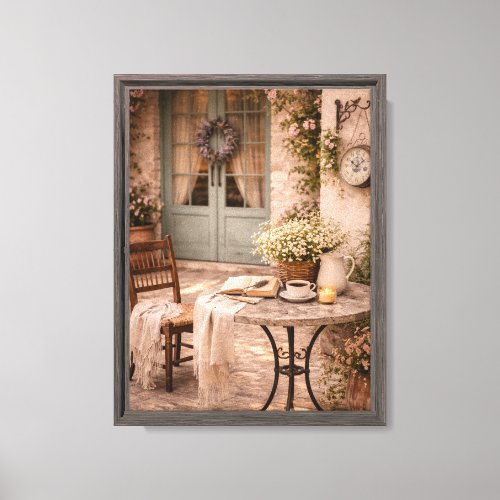 French Canvas Art Country Courtyard Coffee Table