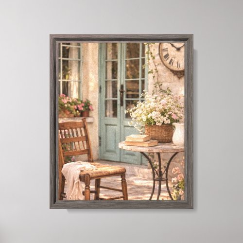 French Canvas Country Courtyard Coffee Table Print