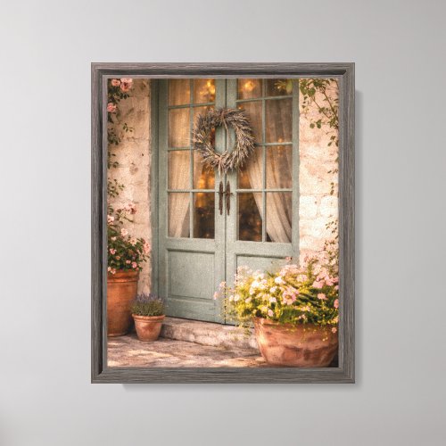 French Canvas Country Door Wall Art