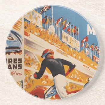 French Car Race Vintage - 24h Du Mans Coaster by 13FrenchStreet at Zazzle
