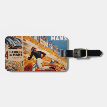 French Car Race Vintage - 24h Du Mans Luggage Tag by 13FrenchStreet at Zazzle