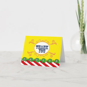French Carnival ThankYou Letterpress Thank You Card