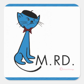 French Cat Says M.RD. Sticker