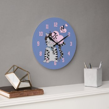 French Cat Veterinarian's Office Clock by ArianeC at Zazzle