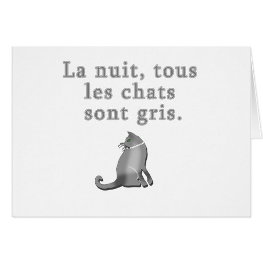 French Cats Saying Products Cards (Front Horizontal)